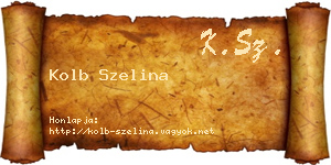 Kolb Szelina névjegykártya